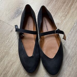 Real leather Lucky Brand Black Mary Jane Flats 7.5